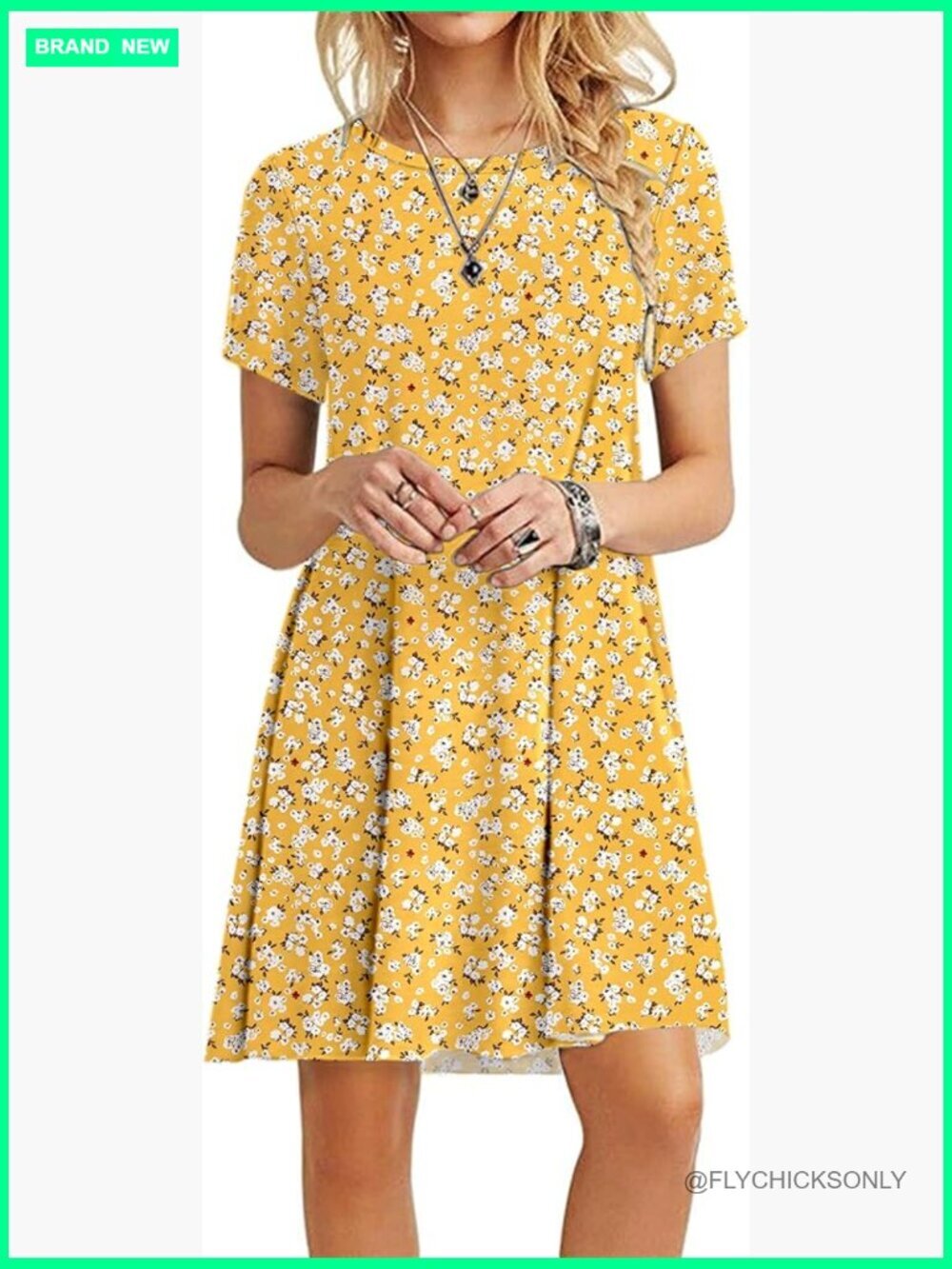 Casual Loose T-Shirt Dress, OEKO-TEX Certified, Soft & Stretchy